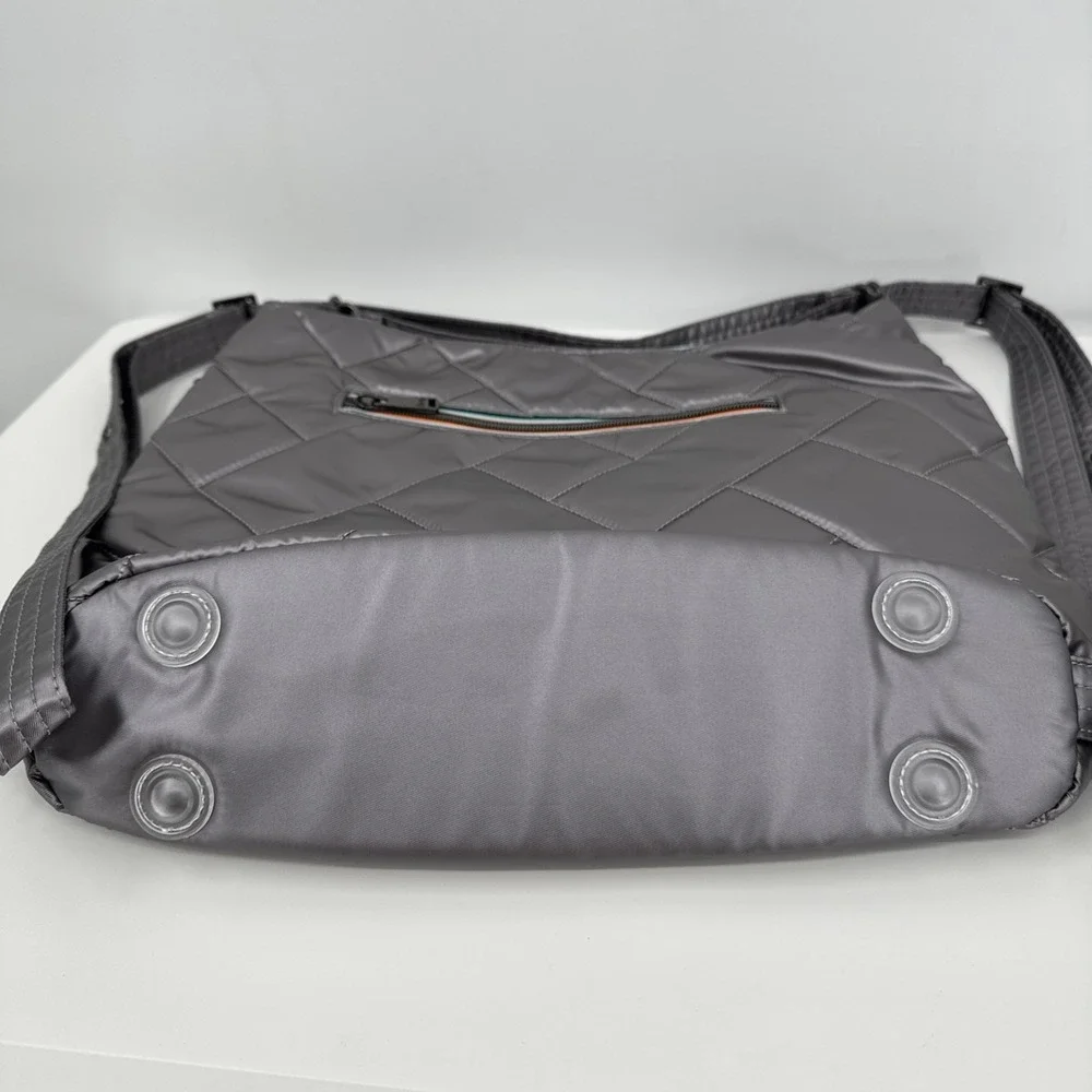 Lug Zipliner 2 Hobo Convertible Backpack Bag purse Tote Metal Pearl NEW
